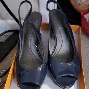 Navy Sling back shoes